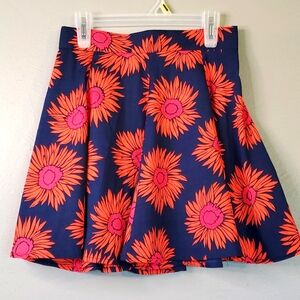 Band of Gypsies thin flared skirt. Blue with flowers. Size XS